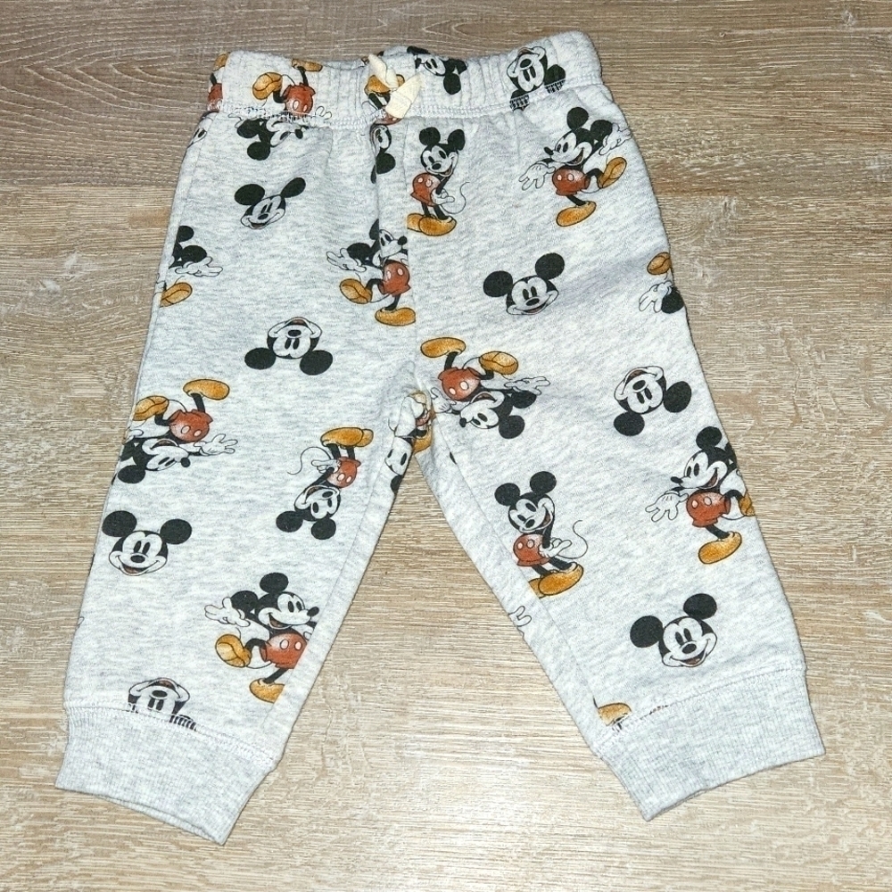 Disney jumping bean Mickey Mouse gray sweatpants 12m